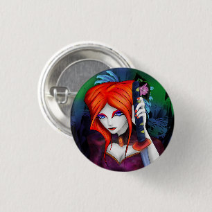 Badge Rond 2,50 Cm Delta Alt : Shiki avec épée