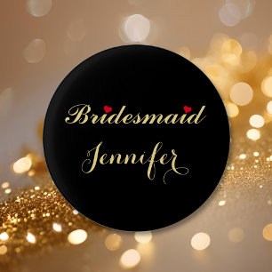 Badge Rond 2,50 Cm Demoiselle d'honneur Mariage Robe de mariée Enterr