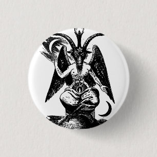 Badge Rond 2,50 Cm Démon Baphomet de Der