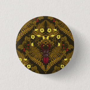Badge Rond 2,50 Cm Dendroctones et fougères