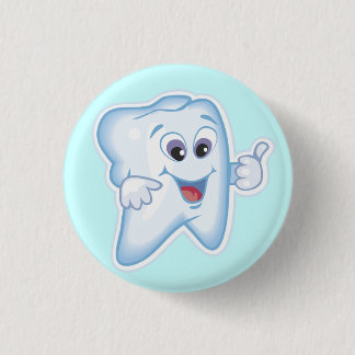 Badge Rond 2,50 Cm Dent heureuse saine