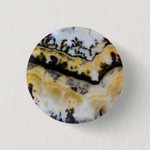 Badge Rond 2,50 Cm Dentelle d'argent Onyx