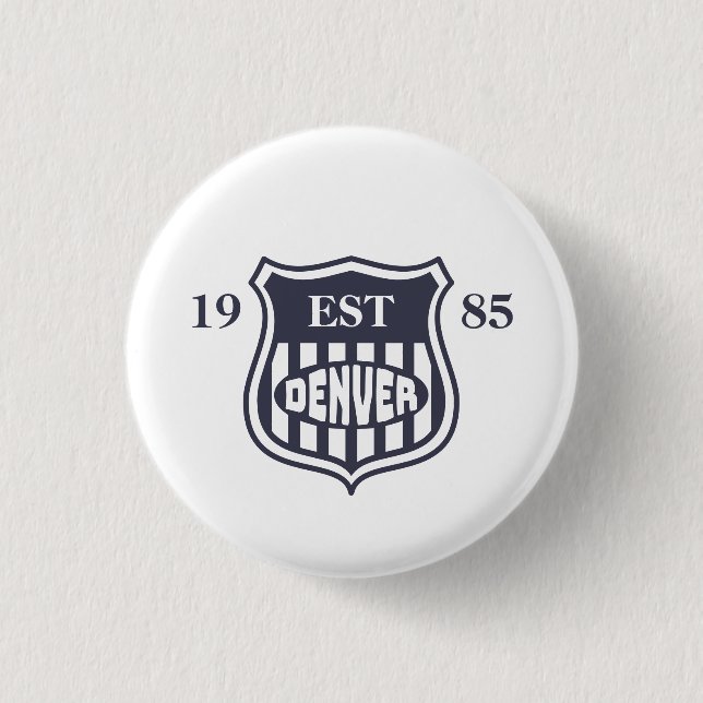 Badge Rond 2,50 Cm Denver (Devant)
