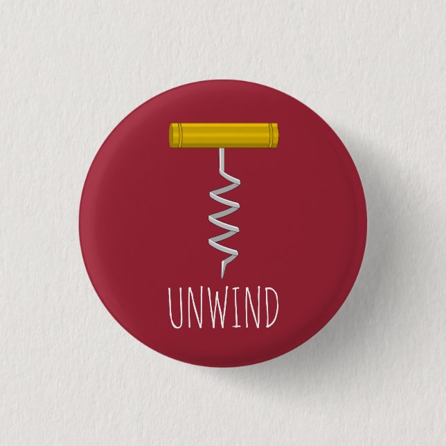 Badge Rond 2,50 Cm Déroulez le tire-bouchon (Devant)
