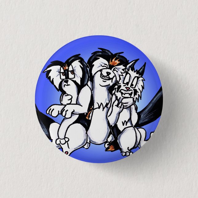 Badge Rond 2,50 Cm Des câlins tout autour ! (Devant)