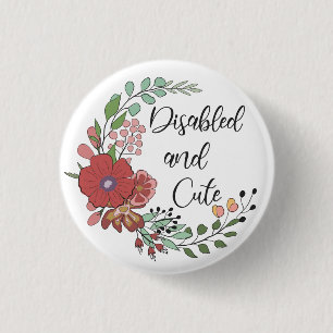 Badge Rond 2,50 Cm Désactivé et mignon