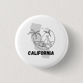 Badge Rond 2,50 Cm Design CALIFORNIE USA