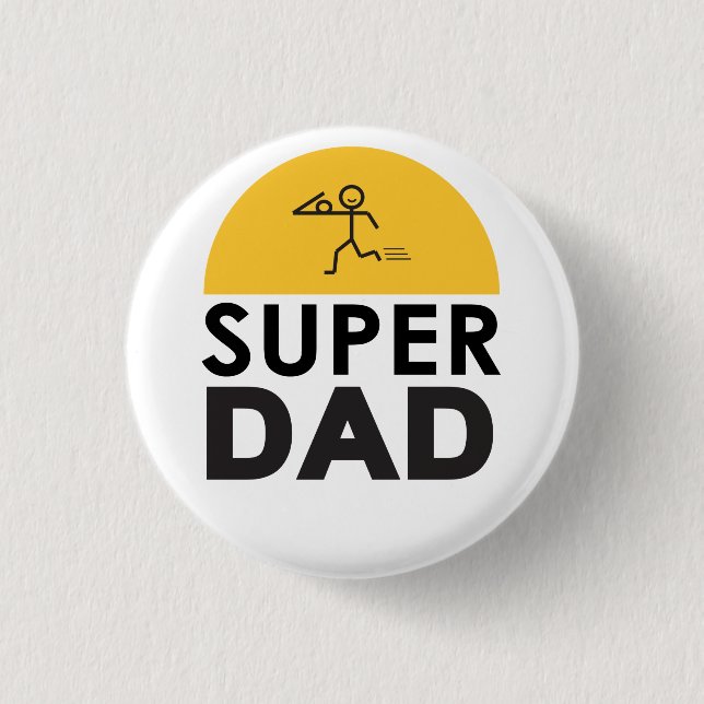 Badge Rond 2,50 Cm Design moderne "SUPER PAPA" (Devant)