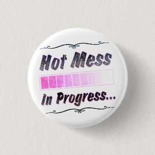 Badge Rond 2,50 Cm Désordre chaud
