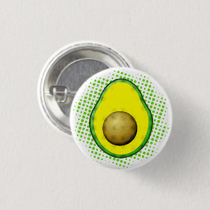 Badge Rond 2,50 Cm Dessin Avocado de style vintage