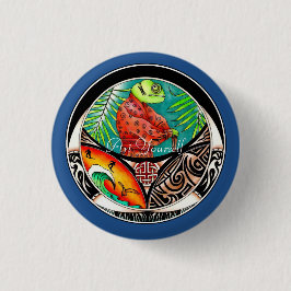 Badge Rond 2,50 Cm Dessin d'art de Chameleon