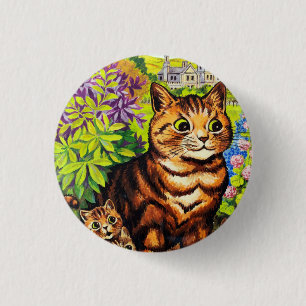 Badge Rond 2,50 Cm Dessin de chat et chatons mignons par Louis Wain