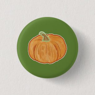 Badge Rond 2,50 Cm Dessin de citrouille