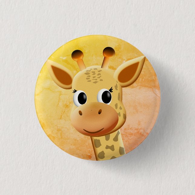 Badge Rond 2,50 Cm Dessin de Giraffe Bébé mignonne (Devant)