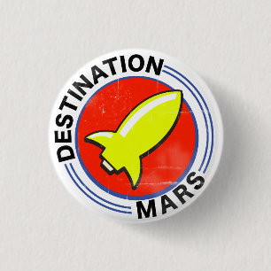 Badge Rond 2,50 Cm Destination Mars