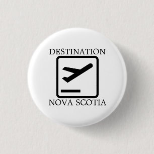 Badge Rond 2,50 Cm Destination vers la côte Est de la Nouvelle-Écosse