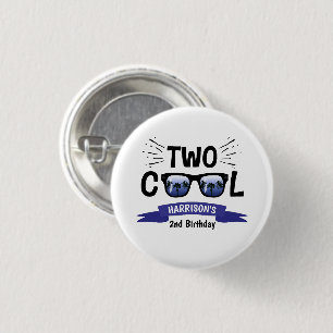 Badge Rond 2,50 Cm Deux garçons Cool 2e anniversaire