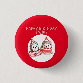 Badge Rond 2,50 Cm Deux garde-côtes de haies pour l'anniversaire
