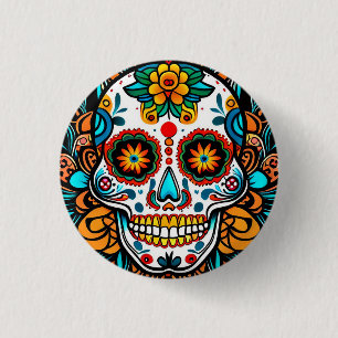 Badge Rond 2,50 Cm Dia de los Muertos