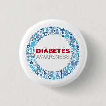 diabétiques Aware Blue Circle with