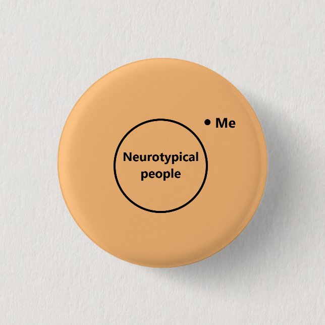 Badge Rond 2,50 Cm Diagramme de Venn non typique (Devant)