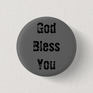 Badge Rond 2,50 Cm Dieu vous bénissent - customisé - customisés