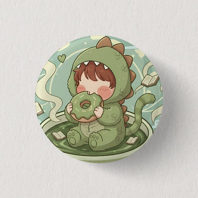 Badge Rond 2,50 Cm Dino Mug Adventure (Devant)