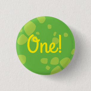 Badge Rond 2,50 Cm Dinosaur mignon 1er Anniversaire Bouton