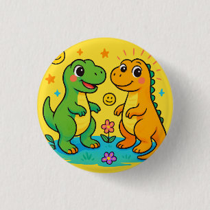 Badge Rond 2,50 Cm Dinosaure Bébé