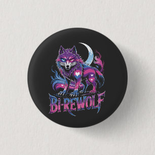 Badge Rond 2,50 Cm Dire Wolf Birewolf Bisexual LGBT