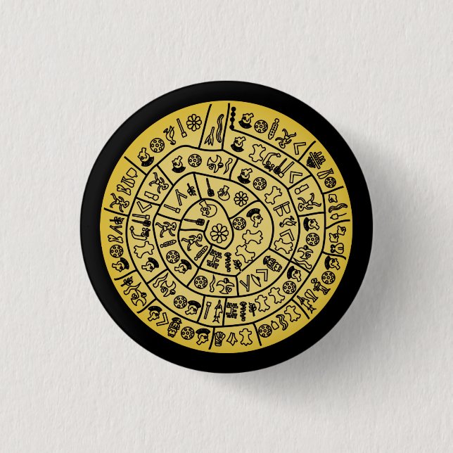 Badge Rond 2,50 Cm Disque Phaistos de Minoan Crete (Devant)