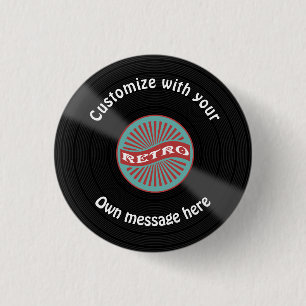 Badge Rond 2,50 Cm Disque vinyle customisé
