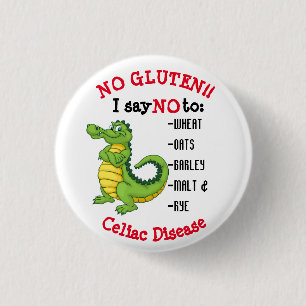 Badge Rond 2,50 Cm Dites NON au gluten