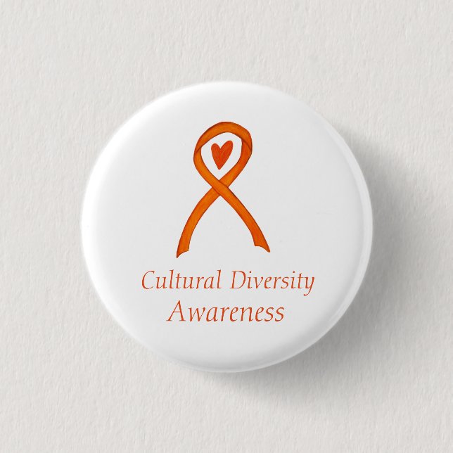 Badge Rond 2,50 Cm Diversité culturelle Le ruban personnalisé Pin (Devant)