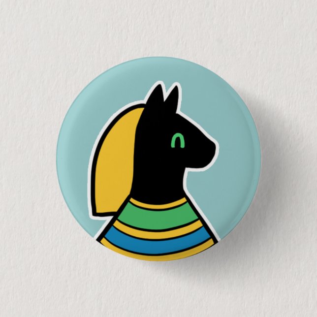 Badge Rond 2,50 Cm Divinité : : Bastet (Devant)
