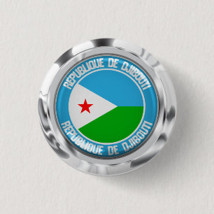 Badge Rond 2,50 Cm Djibouti Round Emblem