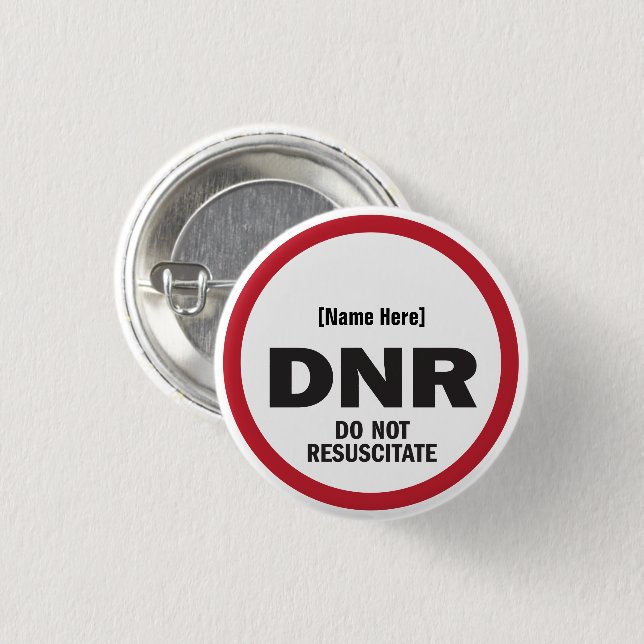 Badge Rond 2,50 Cm DNR ne réutilise pas (Devant & derrière)