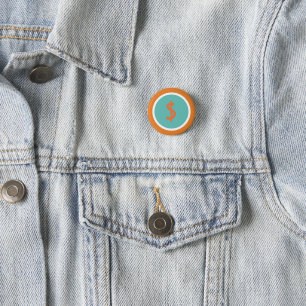 Badge Rond 2,50 Cm Dollar Lover