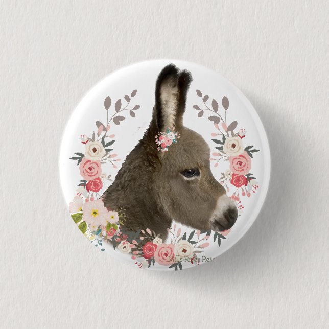 Badge Rond 2,50 Cm Donkey du pays (Devant)