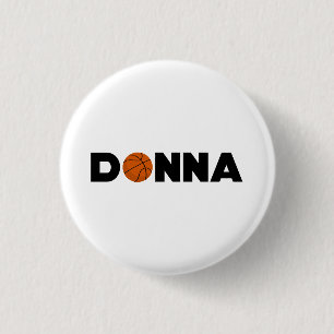 Badge Rond 2,50 Cm Donna Basketball