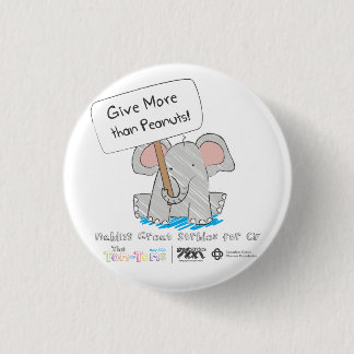 Badge Rond 2,50 Cm Donnez plus que des arachides !