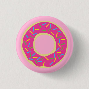 Badge Rond 2,50 Cm Donuts Doughnut colorée 1er Anniversaire Thème