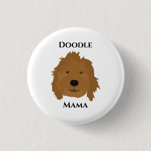 Badge Rond 2,50 Cm Doodle Mama Goldendoodle