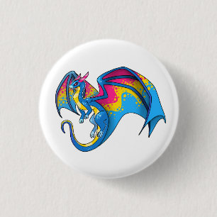 Badge Rond 2,50 Cm Dragon de la Pan Pride