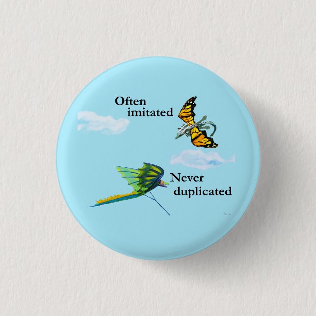 Badge Rond 2,50 Cm Dragon et cerf-volant (Devant)
