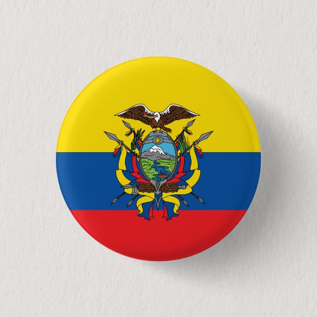 Badge Rond 2,50 Cm Drapeau abstrait de l'Equateur, République de (Devant)