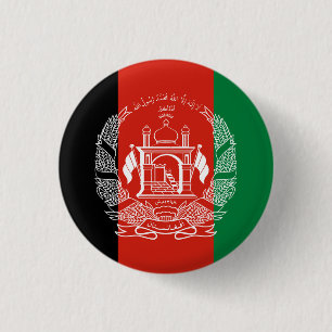 Badge Rond 2,50 Cm Drapeau afghan, Drapeau afghan