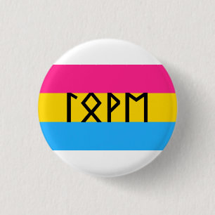 Badge Rond 2,50 Cm Drapeau Aimer Aîné Futhark