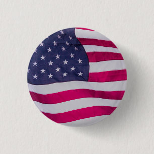 Badge Rond 2,50 Cm Drapeau Américain