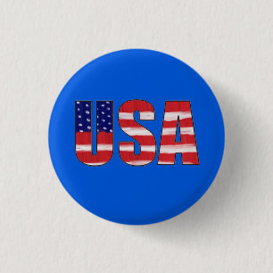 Badge Rond 2,50 Cm Drapeau américain